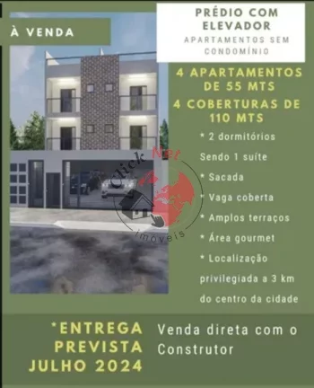 Imagem Cobertura novas 110m2 ,Predio sem condominio com elevador , 2 dorms c suite , quintal , 1 vaga , bairro Vila Alice, Santo André