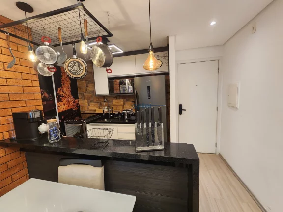 Imagem Apartamento de 2 dorms (suíte), 1 vaga com churrasqueira à carvão no condominio Exuberance Club