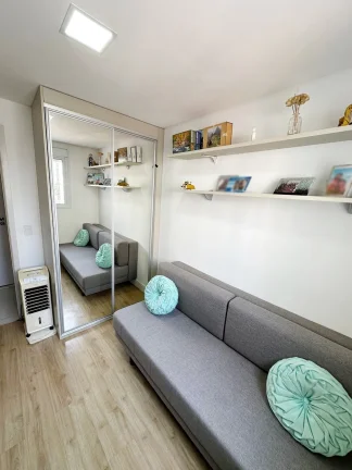 Imagem Apartamento 64M², 2Q, 1 Suíte, 2 Banheiros, 1 Vaga, Academia, Piscina Adulto e Infantil, Churrasqueira, Salão de Festas e Jogos, Playground, Sauna.