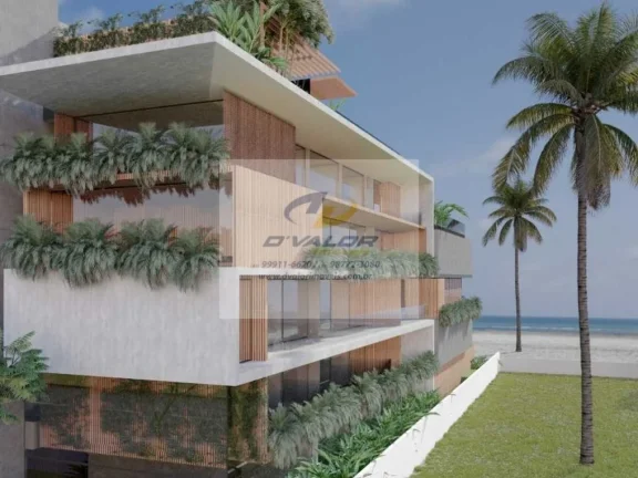 Imagem Vendo flats com 1 ou 2 quartos, em prédio pé na areia da praia do Bessa, com tamanhos de 44 m² à 60 m²