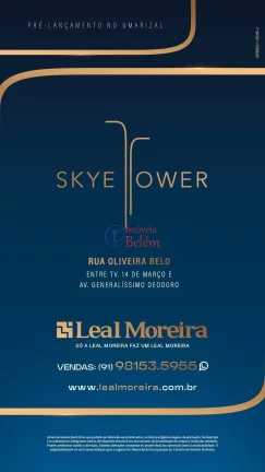 Imagem Imóveis Belém vende Sky Tower Studio na planta 32m² Imagem Imóveis Belém vende Sky Tower Studio na planta 32m²