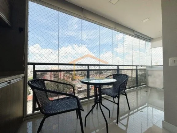 Imagem Apartamento mobiliado, 2 dormitórios, 2 banheiros (1 suite), sala, cozinha, área de serviço e var...