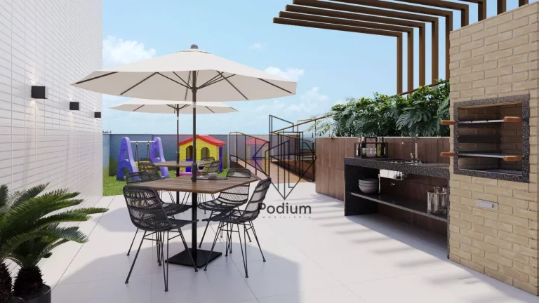 Imagem Apartamento com varanda/sacada a 362 metros da praia de ponta de Campina. - AP1556