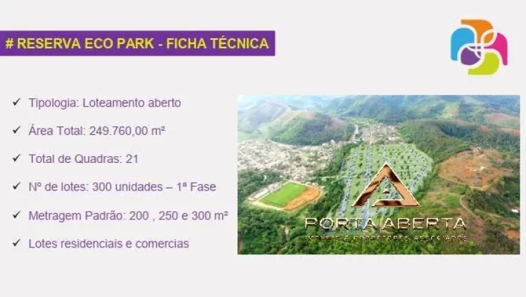 Imagem Loteamento RESERVA ECOPARK - REGIAO DE TIMÓTEO - COD 612