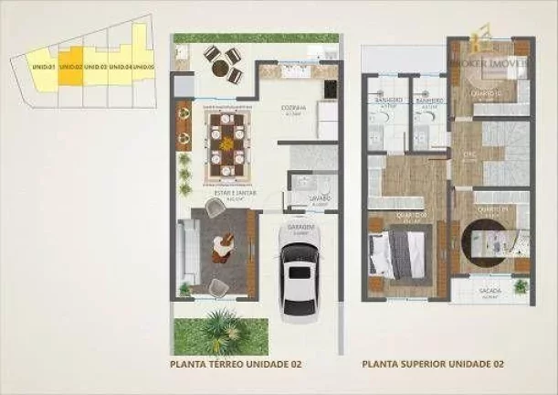 Imagem Sobrado com 3 quartos à venda, 101 m² por R$ 720.000 - Boa Vista - Curitiba/PR