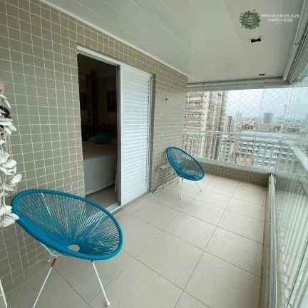 Imagem Apartamento Frente Mar com 3 dormitórios, sendo 3 suítes à venda, 166 m² por R$ 1.950.000 - Aviação - Praia Grande/SP