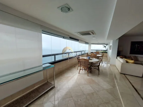 Imagem Apartamento mobiliado de 278m² 1 por andar, 3 suítes, andar alto e vista mar. Varanda gourmet clim