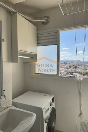 Imagem Apartamento de 63 m², com 2 dormitórios, sendo 1 suíte, 2 banheiros, sala ampla integrada à cozi...