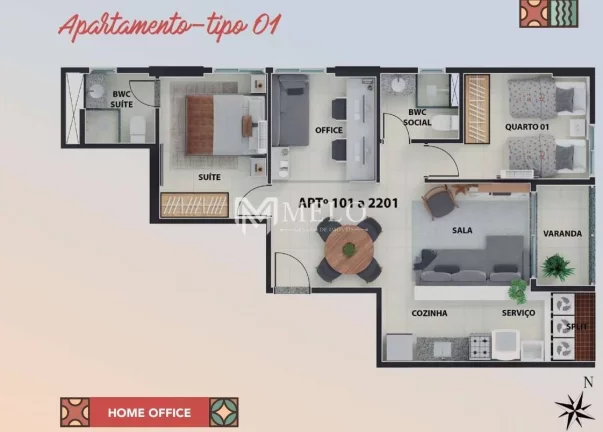 Imagem Oportunidade em RECIFE: 60,53m², 03qts, 01suite, 01 vaga..