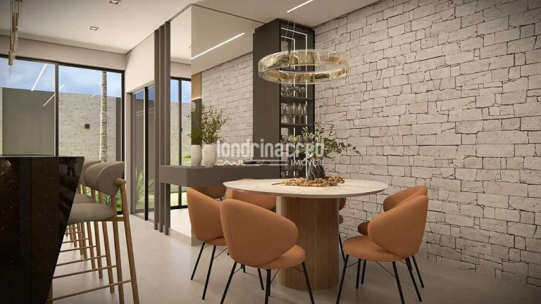 Imagem Casa à Venda no Condomínio Morada das Flores em Cambé com 3 Quartos, Suíte com Closet, Ambientes Integrados e Iluminação em LED