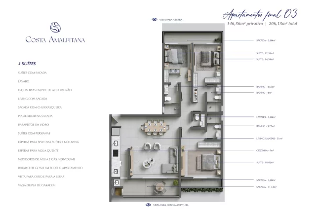 Imagem Apartamento à venda em Passo de Torres, Centro, com 2 quartos, 100,84m²