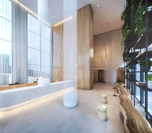 Imagem Studio de 37m c/ varanda, 1 vaga, salão de festas, piscinas adulto e infantil, fitness interno e externo, pista de cooper, brinquedoteca,churrasqueira