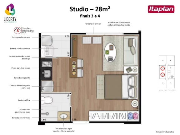 Imagem Studio pronto para morar na Vila Prudente. Excelente localização, próximo ao largo da Vila Zelina. Fácil acesso ao metro Vila Prudente.