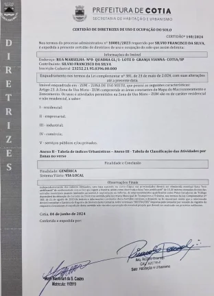 Imagem Lote (ZUM) - Est Marselha 2.334 m² (Chácaras do Refúgio)