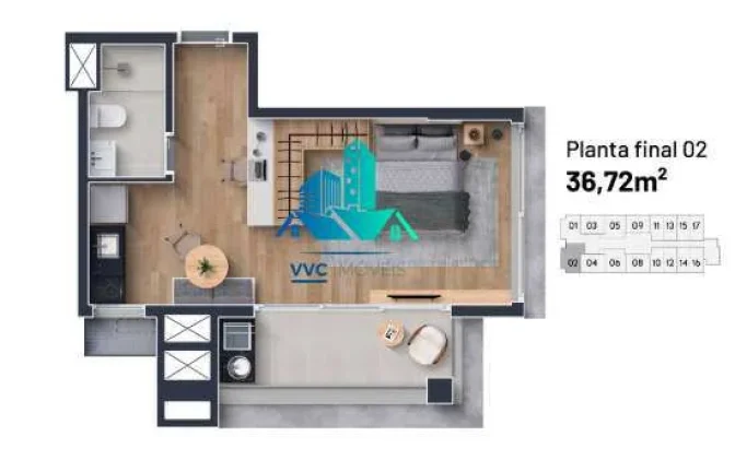 Imagem Studio Novo de 35 m2 à Venda em Pinheiros