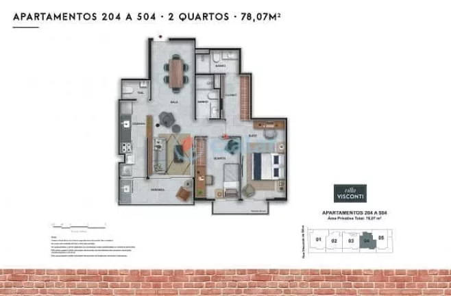 Imagem Apartamento à venda 2 Quartos 2 Suites 1 Vaga 84.08M Botafogo Rio de Janeiro - RJ | Villa Visconti
