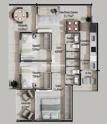 Imagem Apartamento 3 quartos e 2 vagas a poucos passos do mar de Itaparica!