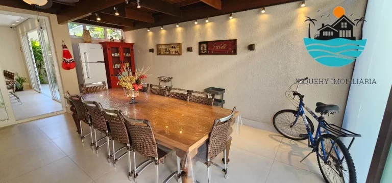 Imagem Casa em condomínio pé na areia - Temporada, com 5 suítes, 1 térrea, serviço de praia, acomodação para 14 pessoas, 4 vagas | Juquehy Imobiliária