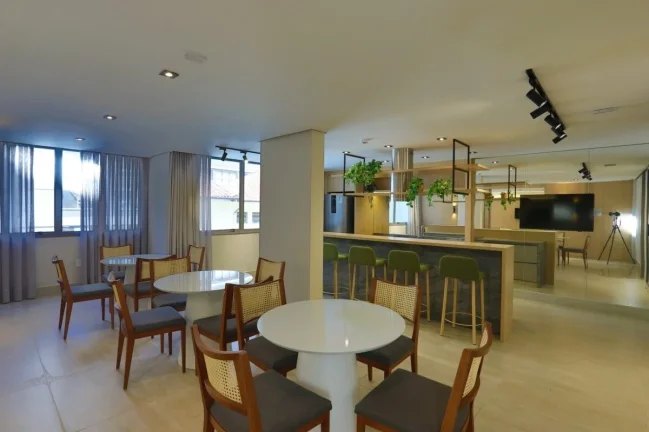 Imagem Studio 23M², 1Q, 1 Banheiro, Varanda, Academia, Piscina, Lavanderia, Coworking, Horta, Salão de Festas, Espaço Gourmet, Jardim.