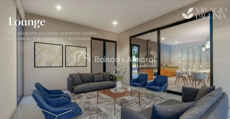 Imagem Excelente lote de esquina com 283 mÂ² Ã  venda no CondomÃ­nio Villagio PaulÃ­nia, PaulÃ­nia.
CondomÃ...