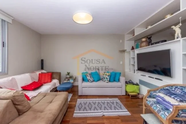 Imagem Apartamento à venda, com 129m², 2 dormitórios, sendo 1 suite e 3 banheiros. Planta ampla e bem di...