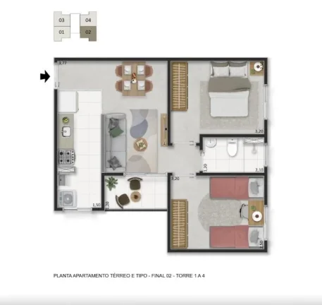 Imagem Apartamentos Lançamento na Planta Jundiaí