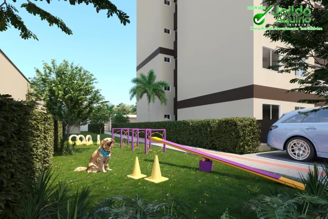Imagem Um condomínio de alto padrão com apartamentos de 2 e 3 quartos, todos com..