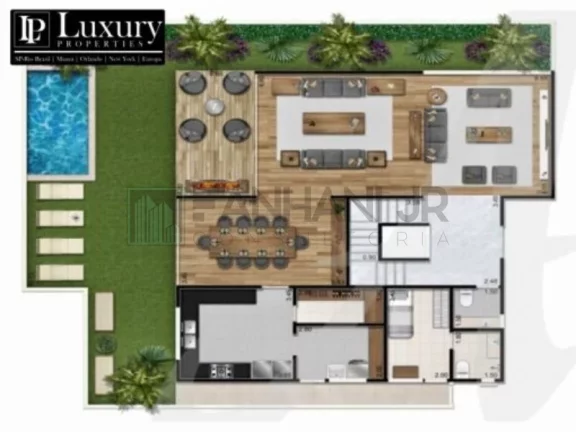 Imagem Vendo Belíssima casa de condomínio no Jd. Europa com 480 m² com 4 suítes e 4 vagas. Imóvel com projeto requintado em exclusivo condomínio de apenas 6