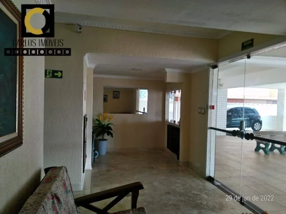 Imagem Sala living em frente a praia do Gonzaguinha em São Vicente -SP