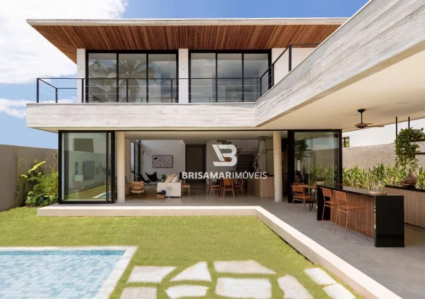Imagem CASA DE ALTO PADRÃO EM CONDOMÍNIO PRIVILEGIADO NO GUARUJÁ – 5 SUÍTES, ÁREA GOURMET E BEACH HOUSE