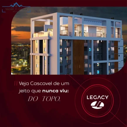 Imagem Apartamento à venda no Centro de Cascavel-PR: 2 quartos, 3 banheiros, 1 vaga de garagem e 153m² de área.