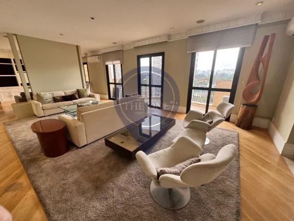 Imagem Apartamento luxuoso para venda ou locação em Moema, São Paulo-SP: 6 quartos, 4 suítes, 3 salas, 6 banheiros, 6 vagas, 313m².