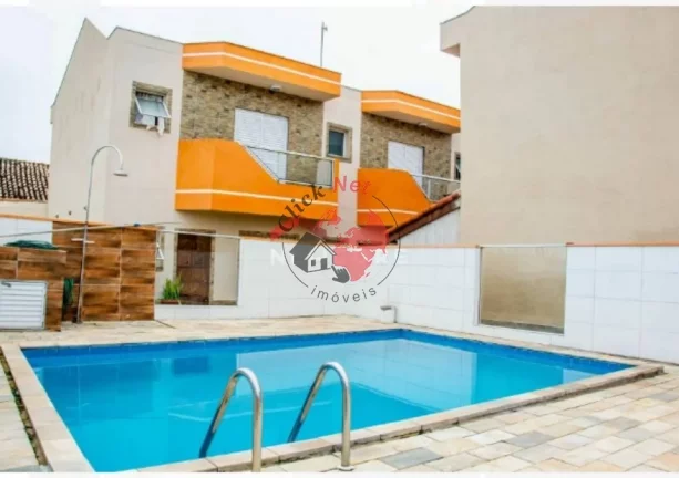 Imagem Sobrado em Condomínio , Troco por apto no ABC ,2 dorms c suite , quintal , 1 vaga ,bairro Cibratel II ,Itanhaem