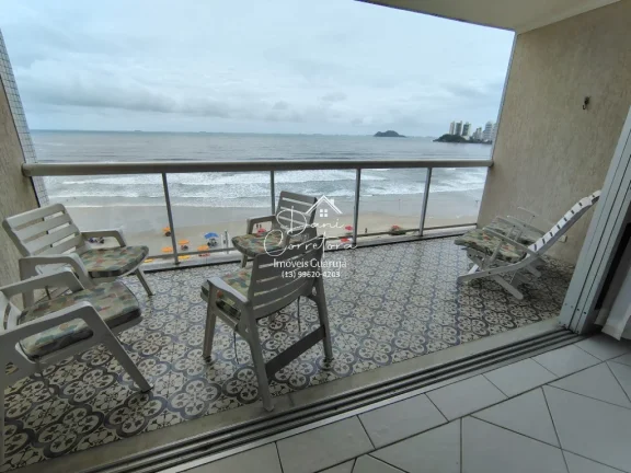Imagem Apartamento frente mar total Guarujá-SP, Pitangueiras. 3 quartos, 2 suítes, 3 salas, 3 banheiros, 1 vaga, 240m²!