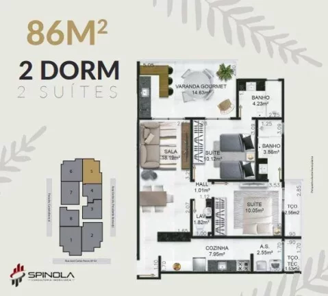 Imagem Apartamento com 2 dormitórios à venda, 97 m² por R$ 523.000,00 - Vila Caiçara - Praia Grande/SP