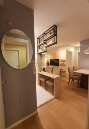 Imagem Apartamento 2 dormitórios, sendo 1 suite, banheiro, sacada envidraçada, totalmente mobiliado e dec...