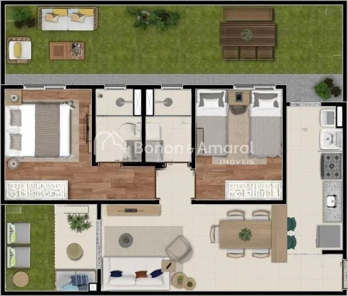 Imagem Apartamento à venda no Una Mansões, localizado no bairro Mansões Santo Antônio em Campinas, uma ...
