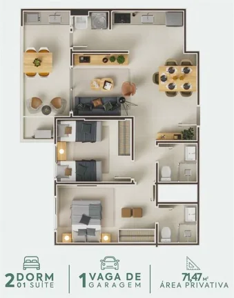 Imagem APARTAMENTO COM 71.47 m² - CENTRO - ITANHAÉM SP