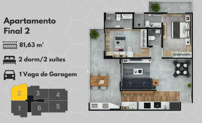 Imagem APARTAMENTO COM 81.63 m² - MIRIM - PRAIA GRANDE SP