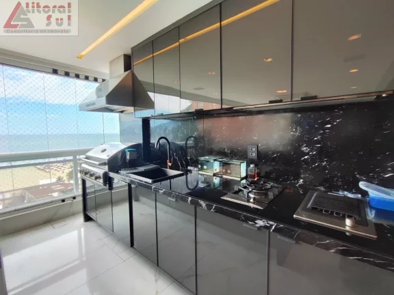 Imagem Luxuoso apartamento à venda em Praia Grande-SP, Canto do Forte: 3 quartos, 3 suítes, 2 salas, 4 banheiros, 3 vagas, 250m².