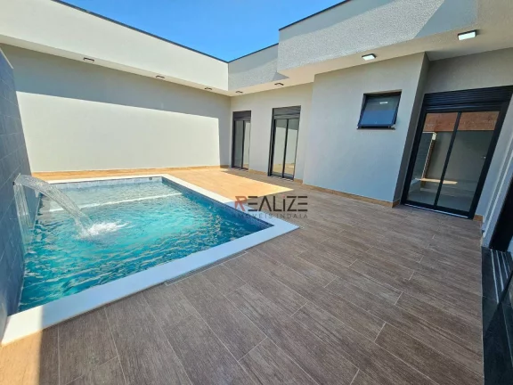 Imagem Casa térrea em condomínio com 3 suítes e escritório à venda, por R$ 1.450.000 - Indaiatuba/SP