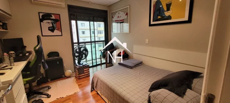 Imagem Duplex de 228m com 4 suítes com varanda, 4 vagas, piscina aquecida, espaço gourmet, academia, playground, ofurô, sauna, área verde