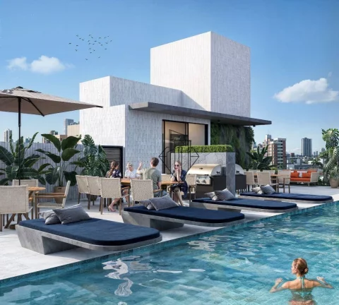 Imagem Apartamentos com varanda/sacada e área de lazer completa a 200m da praia do Bessa - AP2628