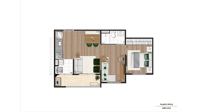 Imagem Condomínio Vision Campestre, apartamento à venda 2 quartos em bairro Campestre Santo André SP