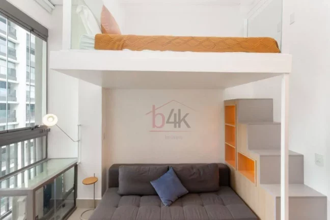 Imagem Studio Novo 29m² com Mezanino Metrô Brooklin (Haus Mitre 370)
