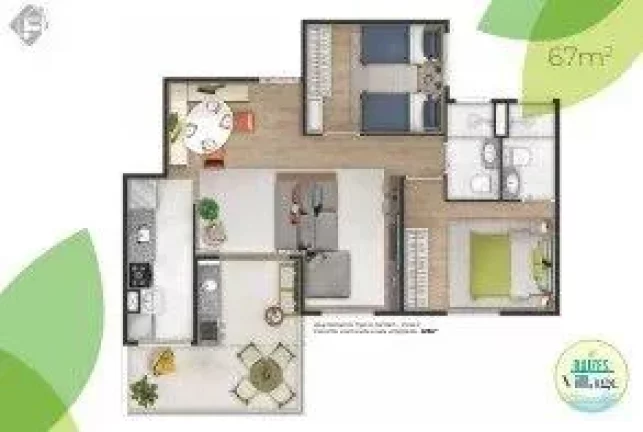 Imagem Apartamento à venda em Cotia, com 2 quartos, 58m2