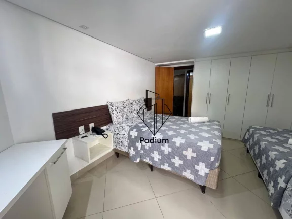 Imagem Flat mobiliado e equipado com varanda a 100 metros da praia do Cabo Branco - FL0925