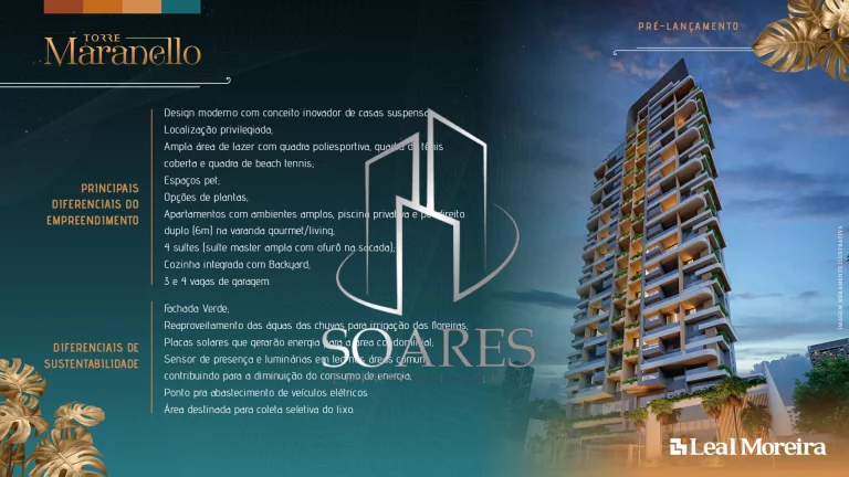 Imagem Torre Maranello - Venha conhecer seu Leal Moreira de 4 Suites - Obras em andamento