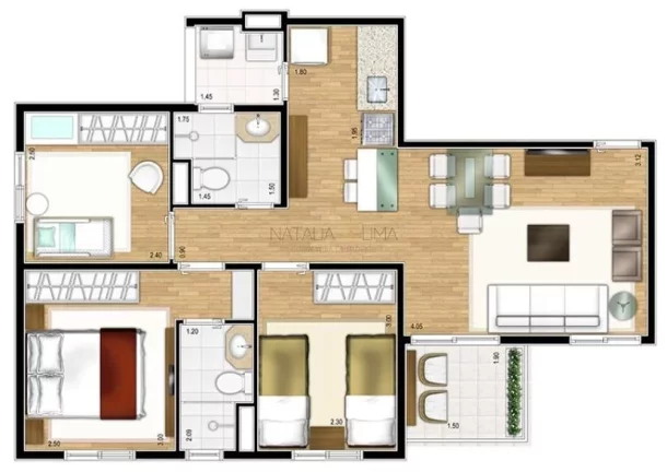 Imagem APARTAMENTO 3 DORM. C/ SUÍTE NA VILA ANDRADE!