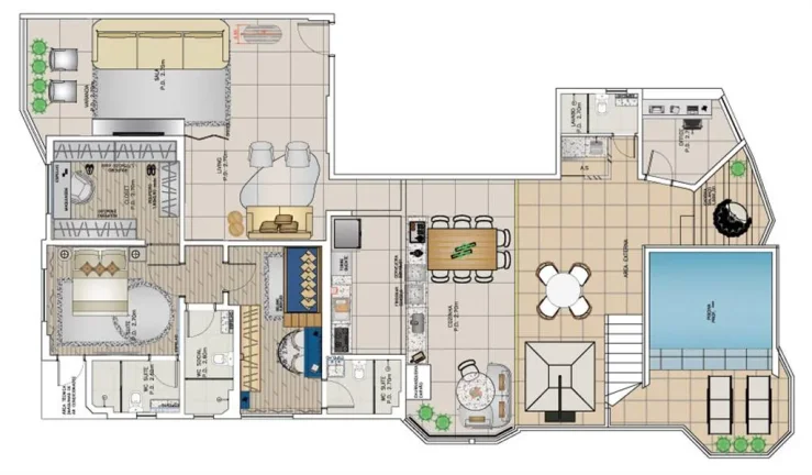 Imagem APARTAMENTO COM 232 m² - TUPI - PRAIA GRANDE SP